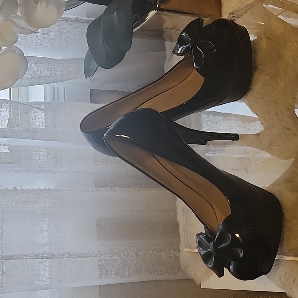 Black platform heels